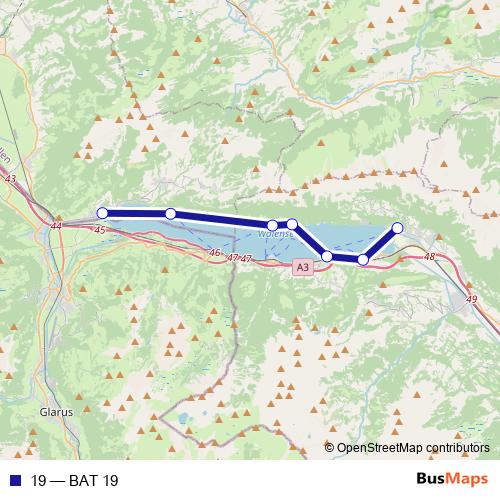 19 ferry Line Map