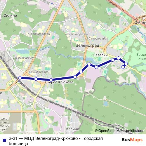 З-31 bus Line Map
