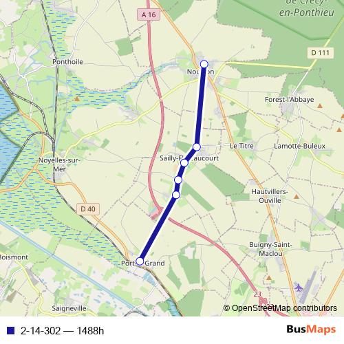2-14-302 bus Line Map
