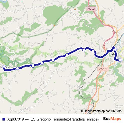 Xg637019 bus Line Map