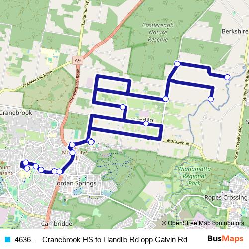 4636 bus Line Map
