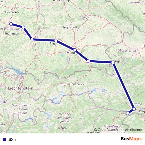 62n rail Line Map