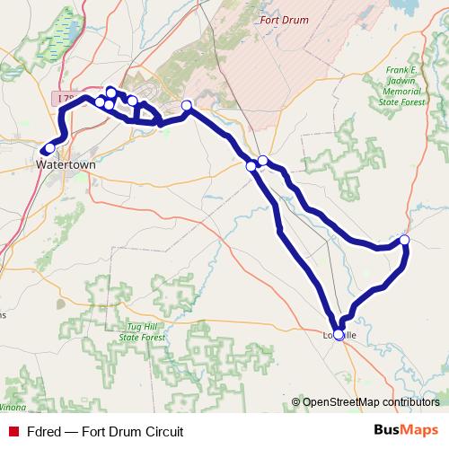 Fdred bus Line Map