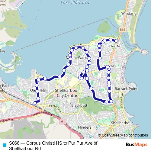 S066 bus Line Map
