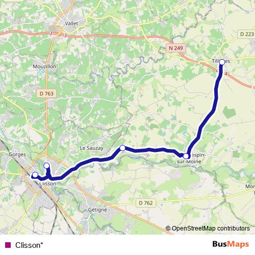 Clisson* bus Line Map