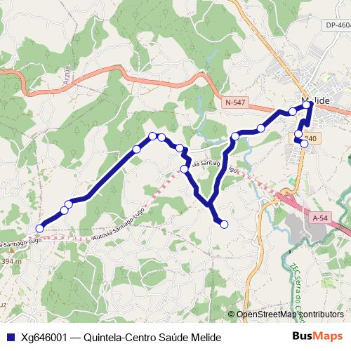 Xg646001 bus Line Map