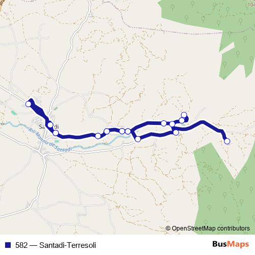 582 bus Line Map