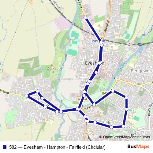 582 bus Line Map