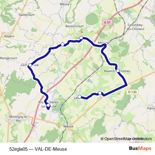 52egla05 bus Line Map