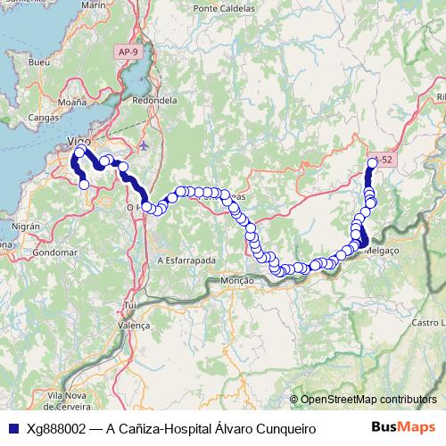 Xg888002 bus Line Map