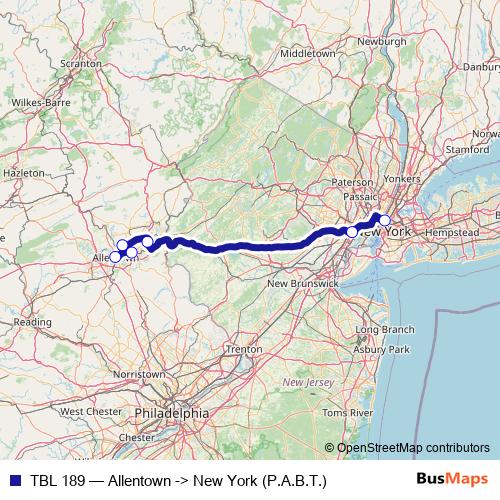 TBL 189 bus Line Map