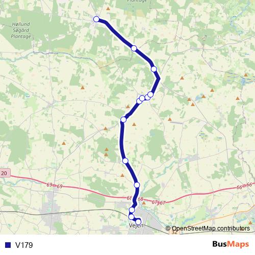 V179 bus Line Map