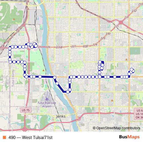 490 bus Line Map