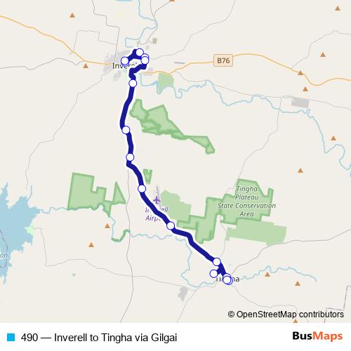 490 bus Line Map