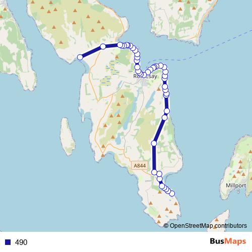 490 bus Line Map