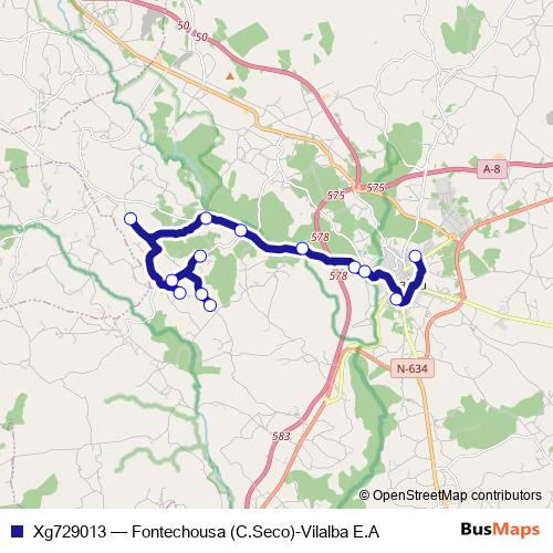 Xg729013 bus Line Map
