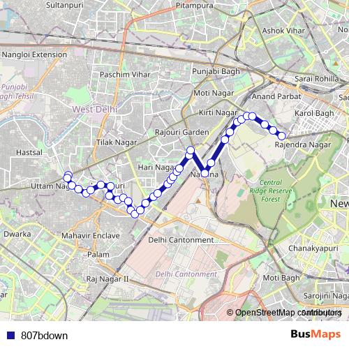 807bdown bus Line Map