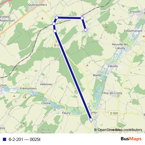 6-2-201 bus Line Map