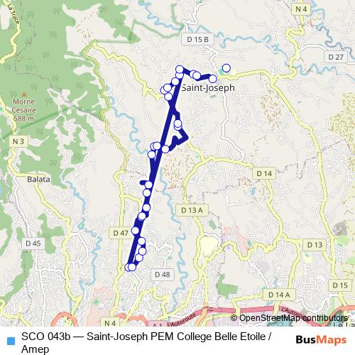 SCO 043b bus Line Map