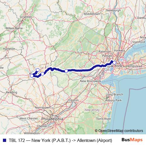 TBL 172 bus Line Map