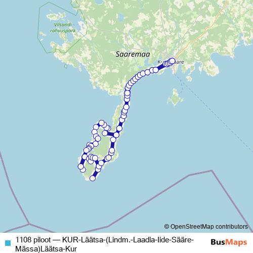 1108 piloot bus Line Map