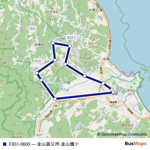 F931-0600 bus Line Map