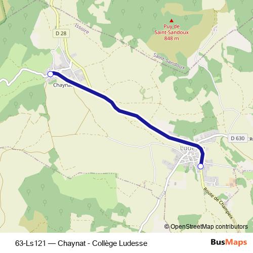63-Ls121 bus Line Map