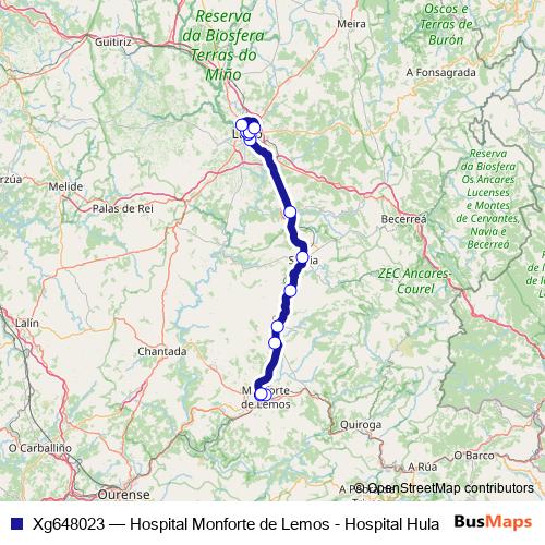 Xg648023 bus Line Map