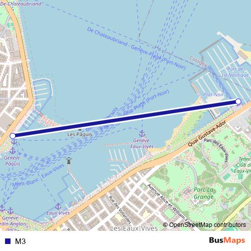 M3 ferry Line Map