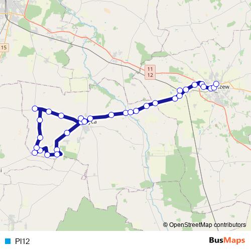 Pl12 bus Line Map