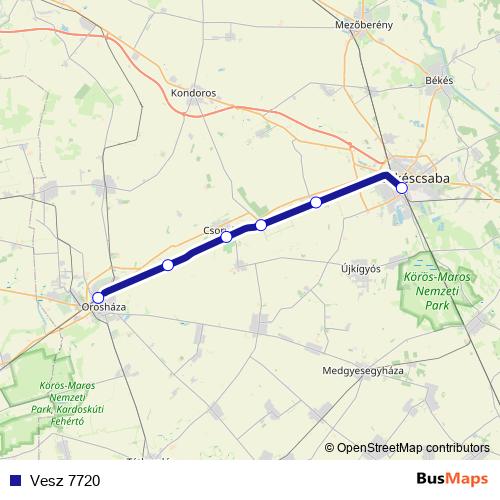 Vesz 7720 rail Line Map