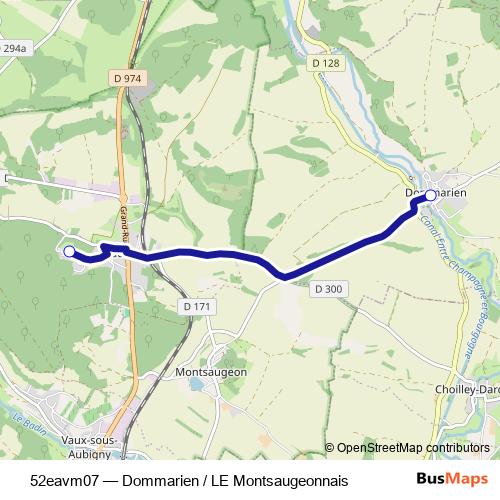 52eavm07 bus Line Map