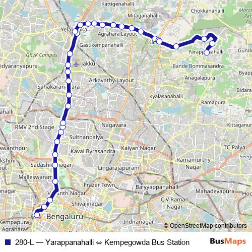 280-L bus Line Map