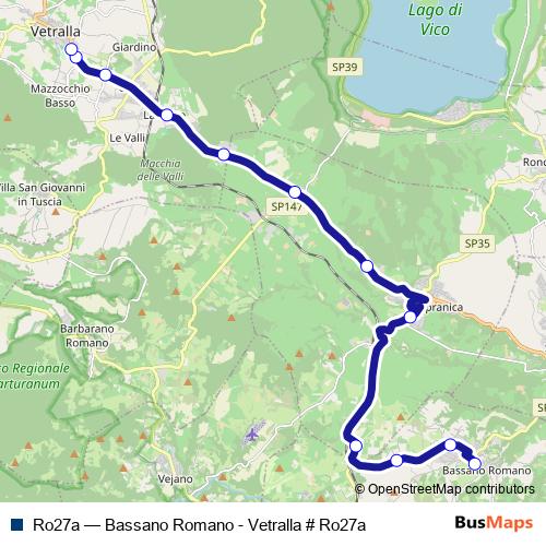 Ro27a bus Line Map