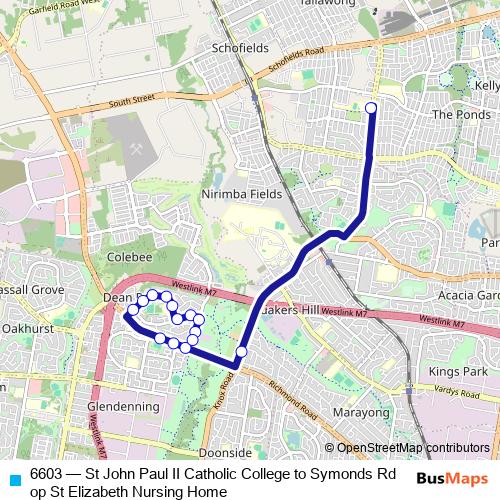 6603 bus Line Map