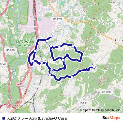 Xg621015 bus Line Map