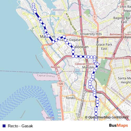 Recto - Gasak bus Line Map