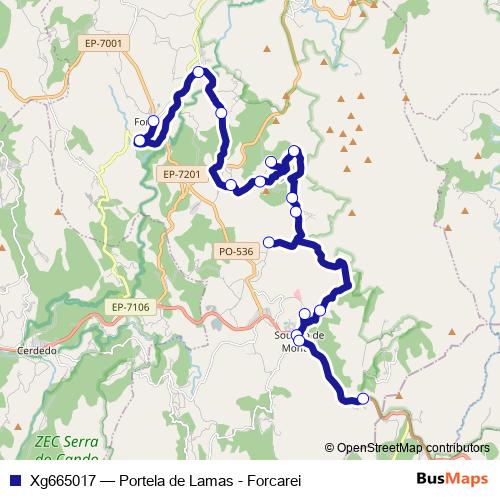 Xg665017 bus Line Map
