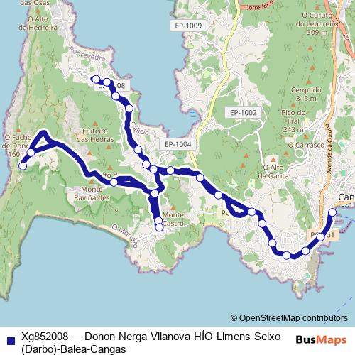 Xg852008 bus Line Map