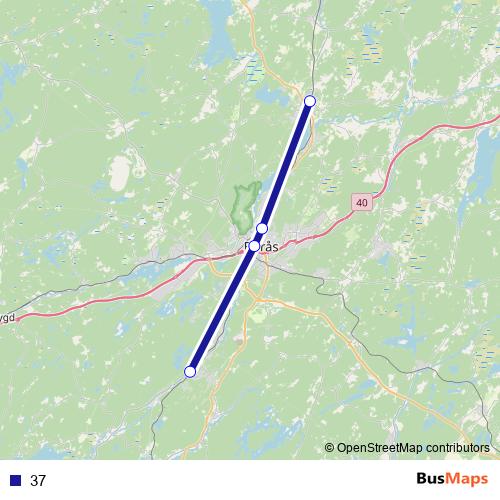 37 bus Line Map