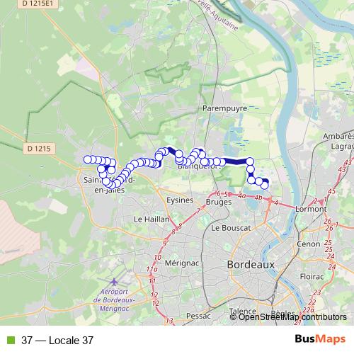 37 bus Line Map