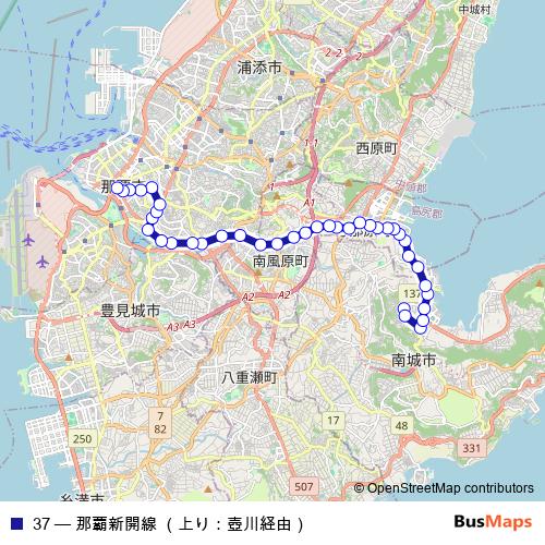 37 bus Line Map
