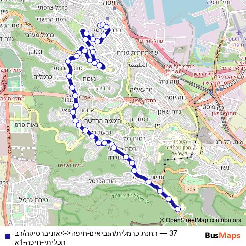 37 bus Line Map