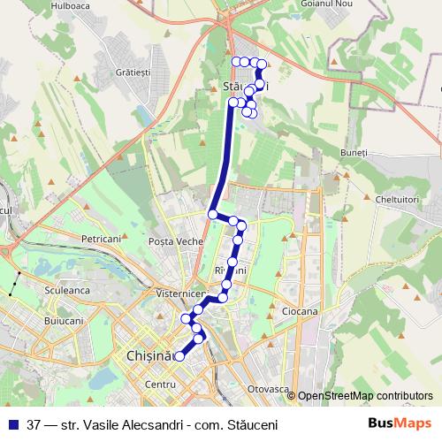37 bus Line Map