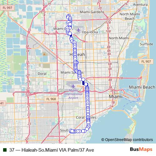 37 bus Line Map
