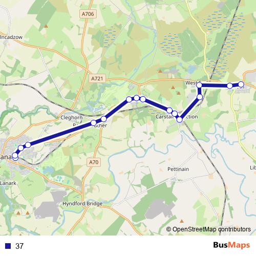 37 bus Line Map