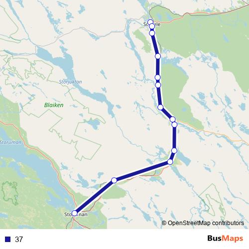 37 bus Line Map