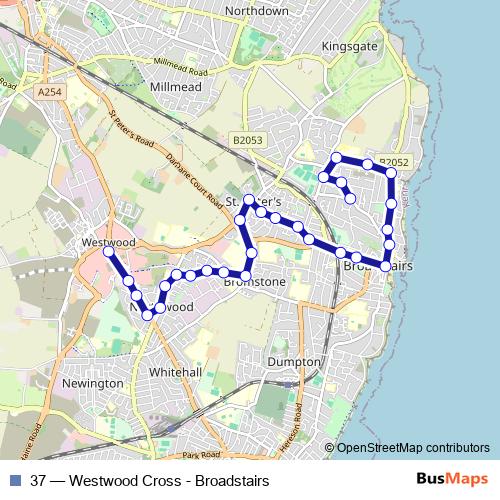 37 bus Line Map