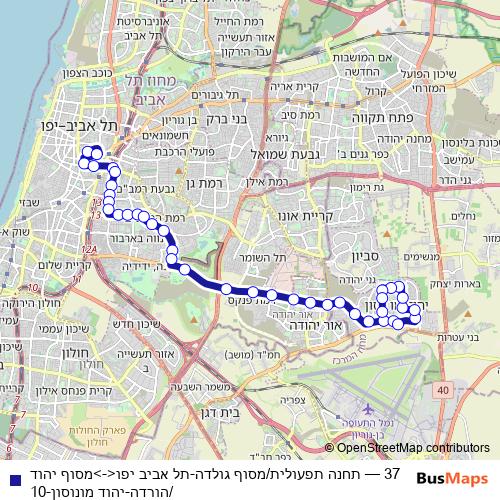 37 bus Line Map