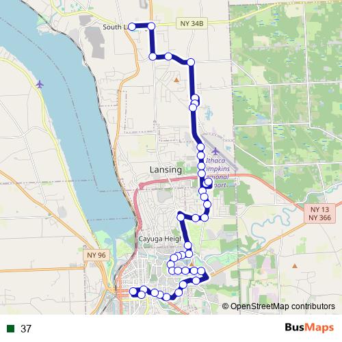 37 bus Line Map